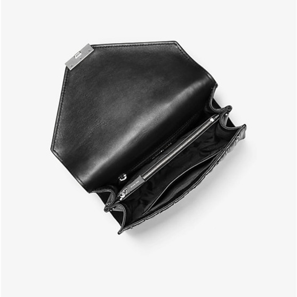 Michel Kors Whitney Large Chain-Link Quilted Leather Convertible Shoulder Bag - Picture 5 of 9